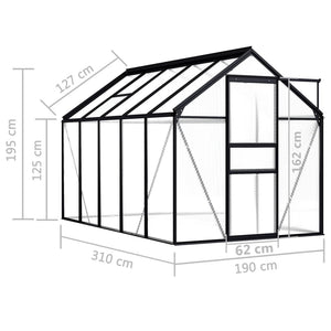Greenhouse Anthracite Aluminum 63.4 ft