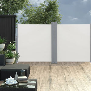 Retractable Side Awning Cream 47.2"x236.2