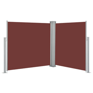 Retractable Side Awning Brown 47.2"x236.2