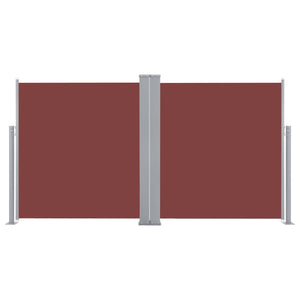 Retractable Side Awning Brown 47.2"x236.2