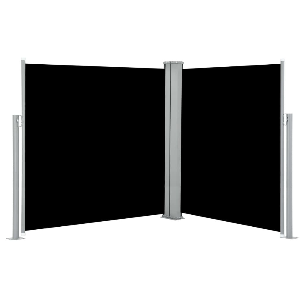 Retractable Side Awning Black 55.1"x236.2