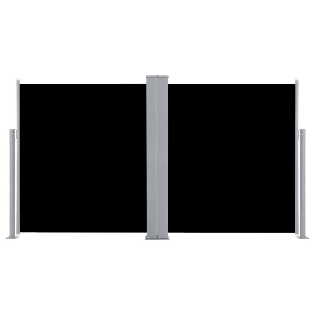 Retractable Side Awning Black 55.1"x236.2