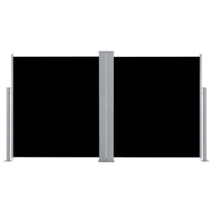 Retractable Side Awning Black 55.1"x236.2