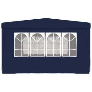 Professional Party Tent with Side Walls 13.1'x13.1'Blue 0.3 oz/ft
