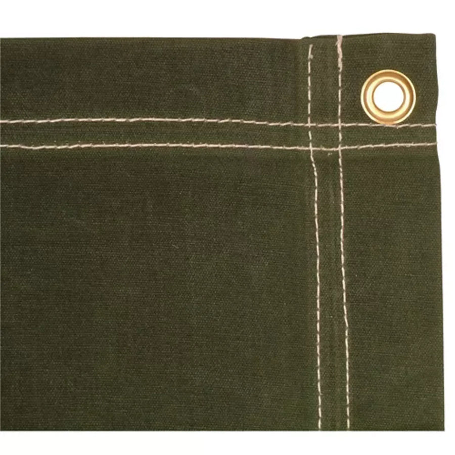 Olive Drab Canvas Tarp — 6 × 8 ft
