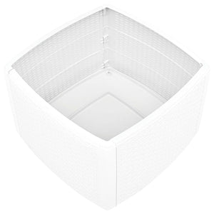 Side Table White 21.3"x21.3"x14.4" Plastic