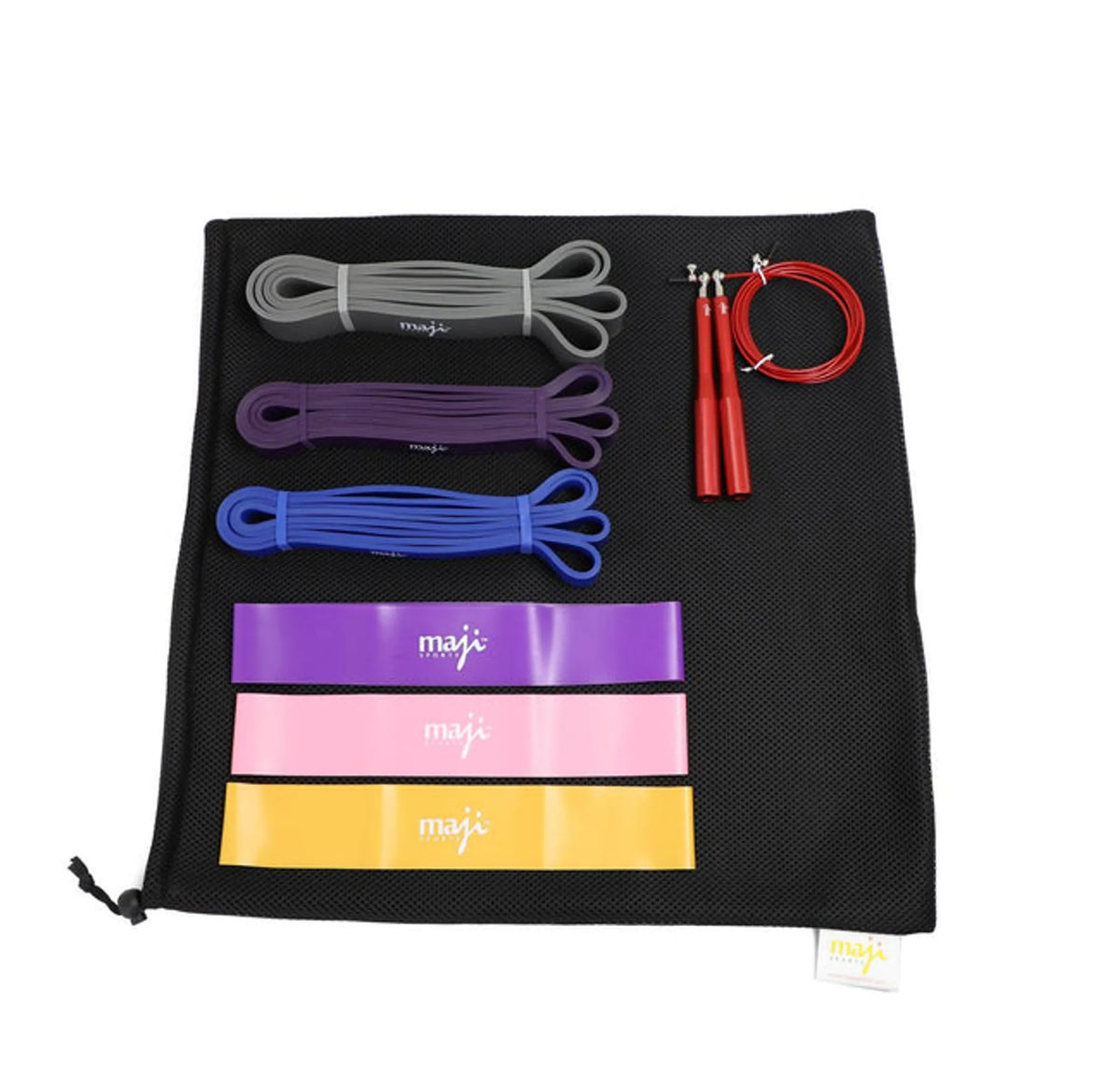 Maji Sports Resistance Training & Cardio Bundle with Jump Rope and Bands