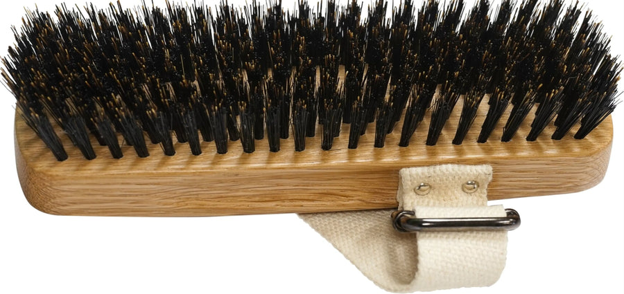Bass Brushes- Shine & Condition Equine Brush Oval - Dark bamboo MEDIUM 1