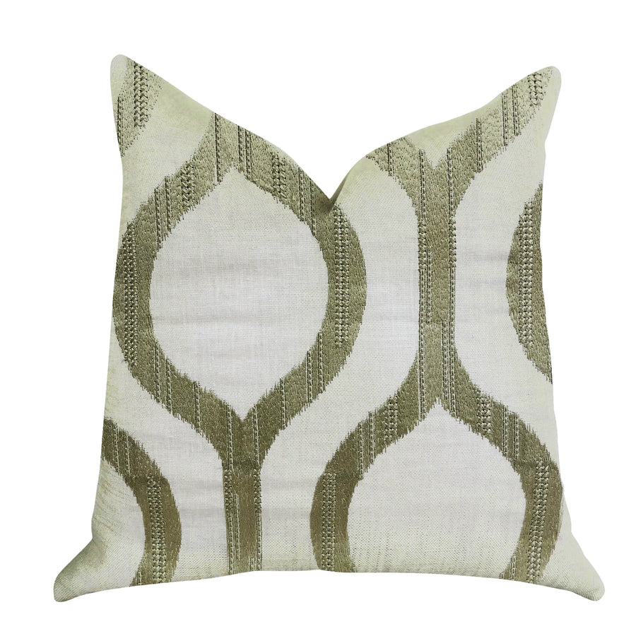 Plutus Morrocan Villa Light Grass Luxury Throw Pillow