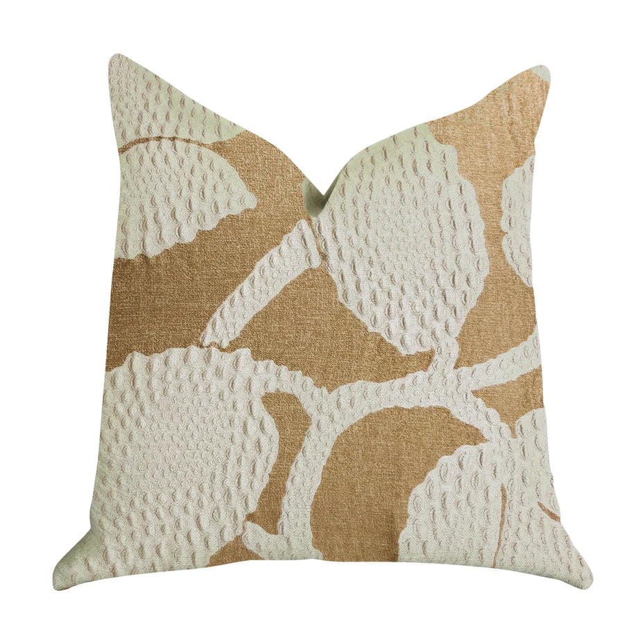 Plutus Golden Arabella Vine in Bronze Tones Luxury Throw Pillow