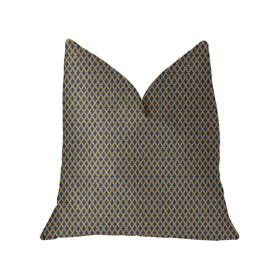 Plutus Zurie Bliss Prussian Blue Luxury Throw Pillow