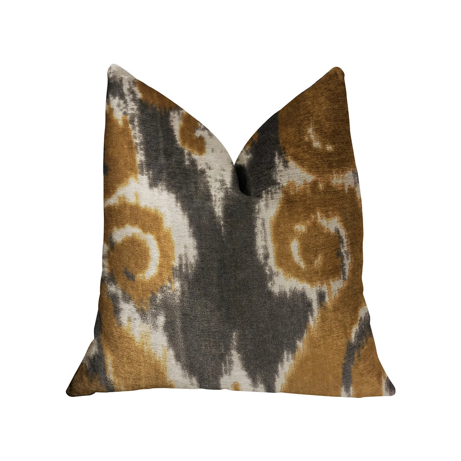 Plutus Euphoria Plush Gold Luxury Throw Pillow