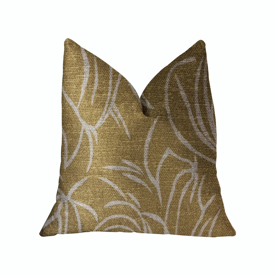 Plutus Mira Mirage Gold Luxury Throw Pillow