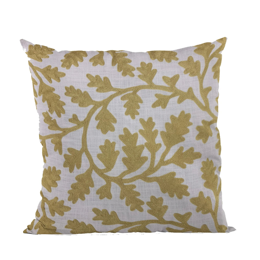 Plutus Yellow Vine Floral Luxury Throw Pillow