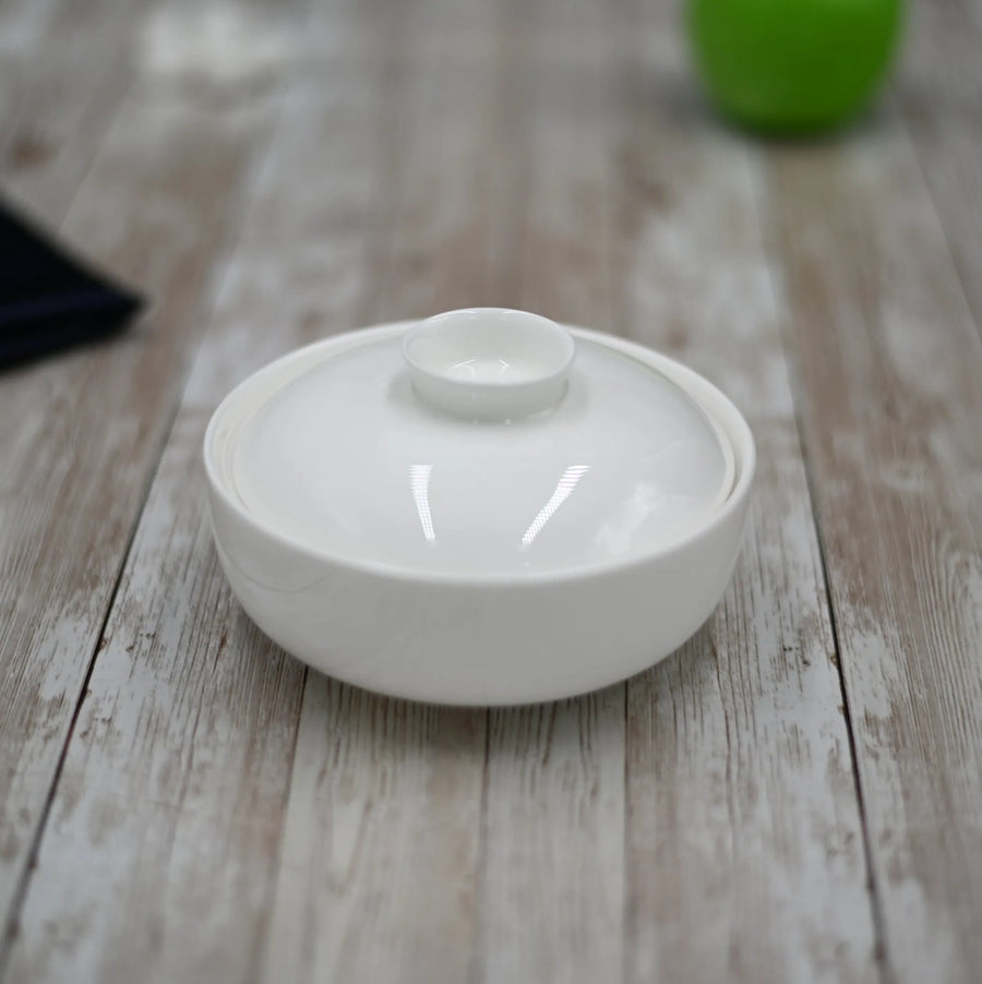 5" | 12.5 CM 11 FL OZ | 320 ML SOUP CUP WITH LID - White 1 set of 6