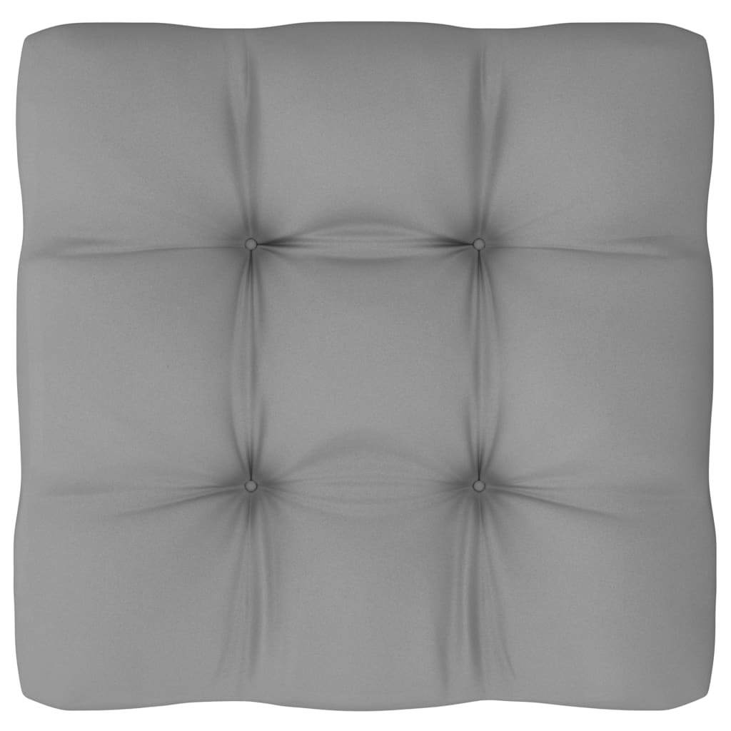 Patio Corner Sofa with Gray Cushions Solid Wood Pine