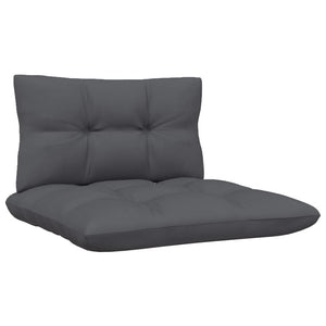 Patio Middle Sofa with Cushions White Solid Pinewood