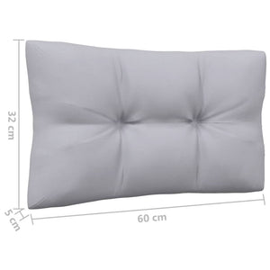 2-Seater Patio Sofa with Gray Cushions Solid Pinewood