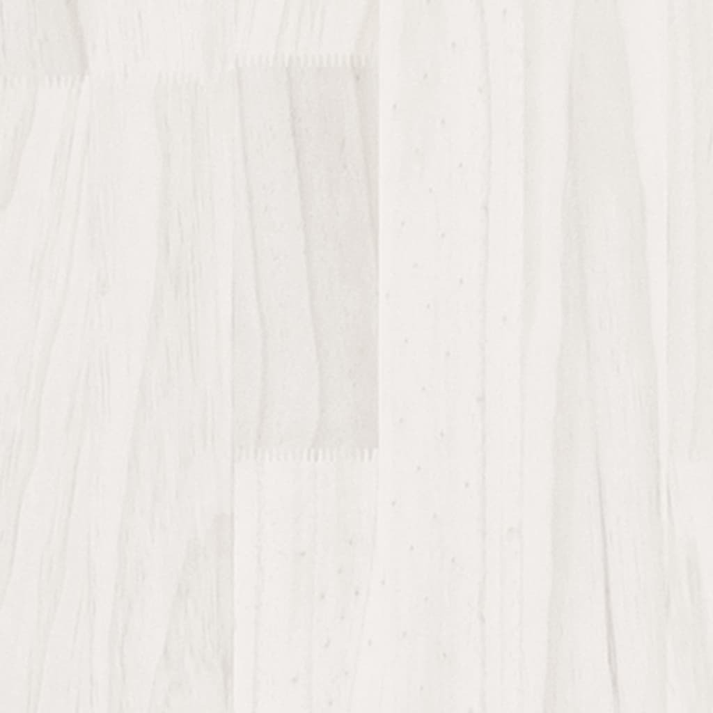 Garden Planter White 15.7"x15.7"x15.7" Solid Wood Pine