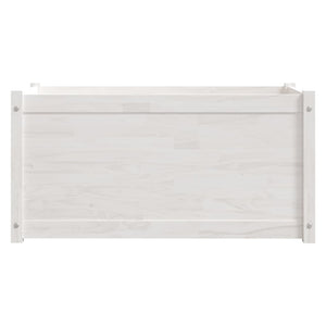 Garden Planter White 39.4"x19.7"x19.7" Solid Wood Pine