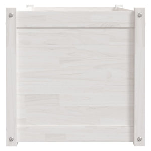 Garden Planter White 39.4"x19.7"x19.7" Solid Wood Pine