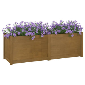 Garden Planter Honey Brown 59.1"x19.7"x19.7" Solid Wood Pine