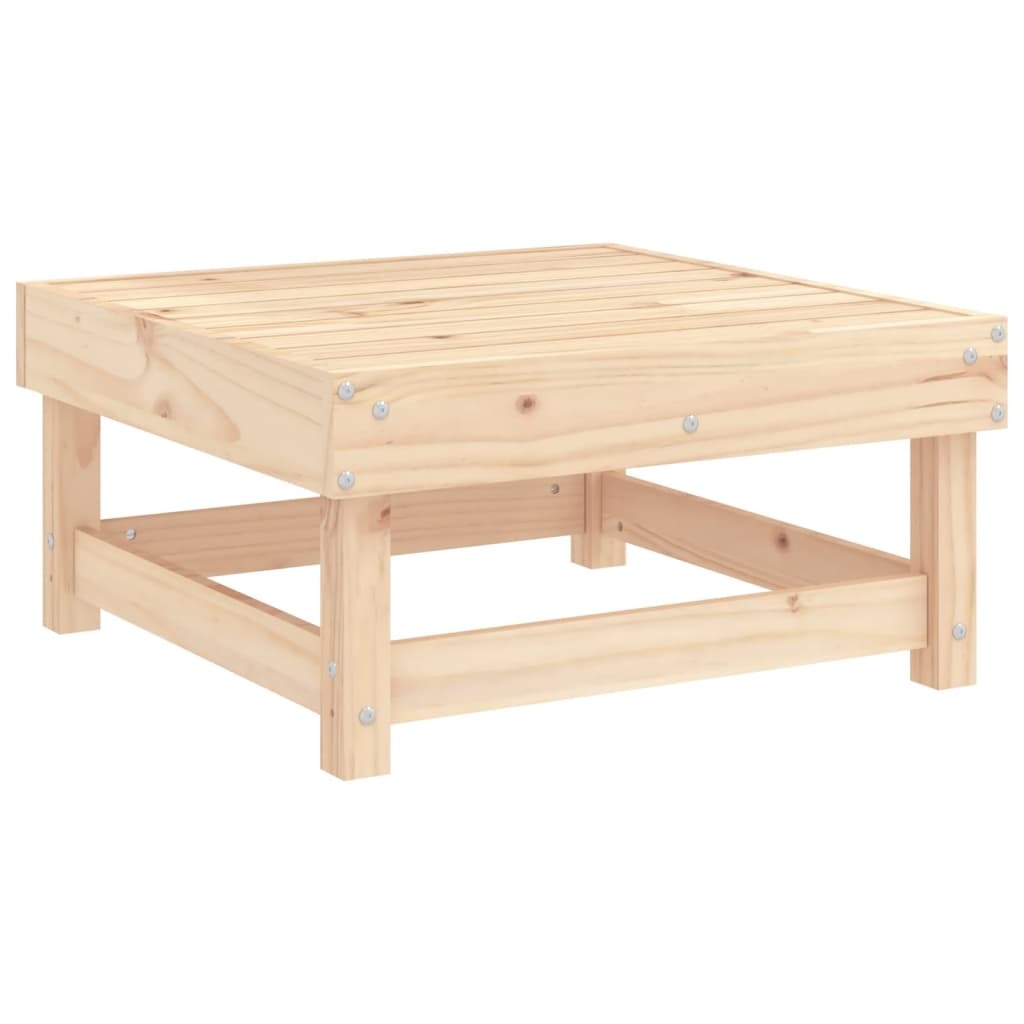 Patio Footstools with Cushions 2pcs Solid Wood Pine