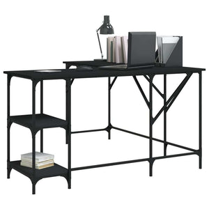Desk Black 54.7"x54.7"x29.5" Engineered Wood