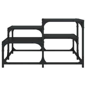 Coffee Table Black 26.8"x26.8"x15.7" Engineered Wood