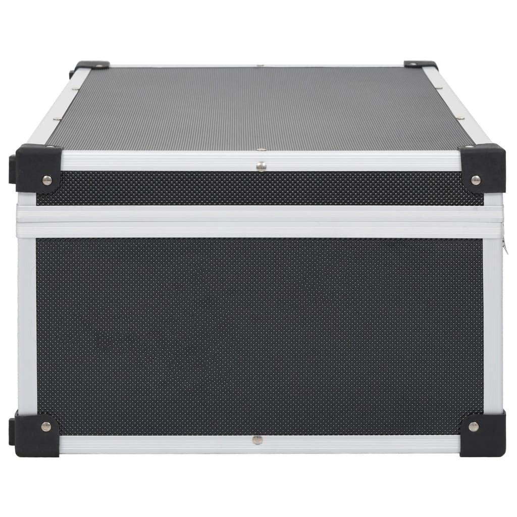 CD Case for 80 CDs Aluminum ABS Black
