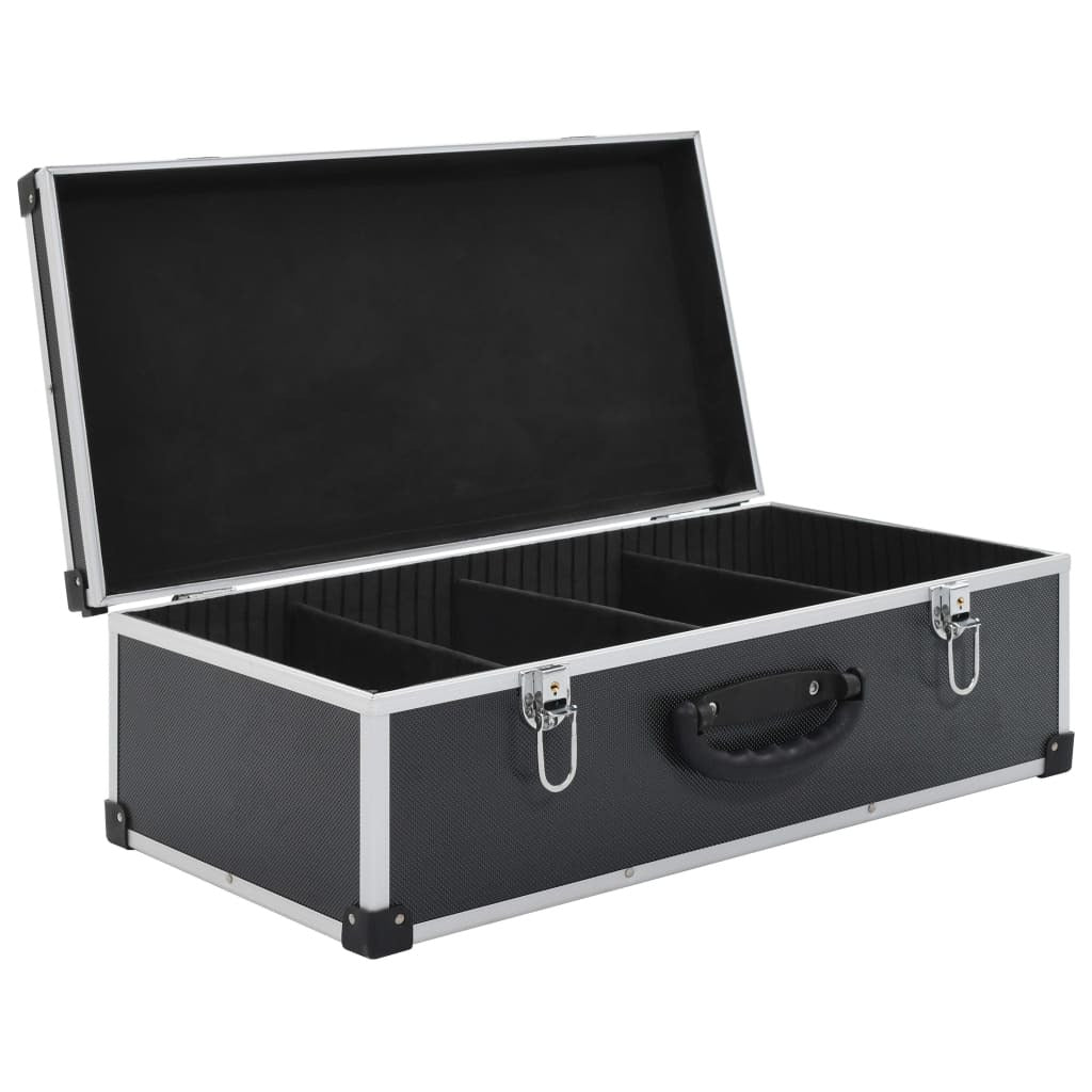 CD Case for 80 CDs Aluminum ABS Black
