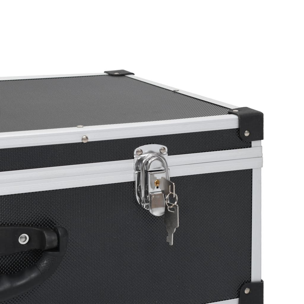CD Case for 80 CDs Aluminum ABS Black