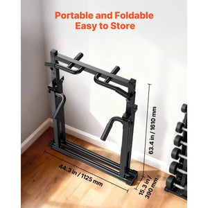 Pull Up Bar, 330LBS Capacity Portable Pullup Bar Station, Pullup Bars Free Standing with Triangular Structure & Heavy-Duty Steel Tube, 9 Level Height Adjustment Gravity Fitness for Arms, Back