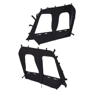 Cab Enclosure Upper Doors, Compatible with Kawasaki Teryx4 2012-2022, Soft Upper Doors, Windproof & Waterproof Upgraded Zipper UTV Soft Side Window Kit, Work with Roof and Partial Windshields