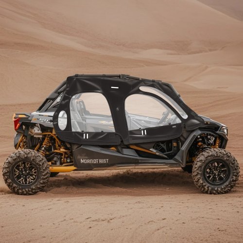 Cab Enclosure Upper Doors, Compatible with Polaris RZR XP4 1000/Turbo 2014-2023, Soft Upper Doors, Windproof Upgraded Zipper UTV Soft Side Window Kit, Work with Side Mirrors and Windshields