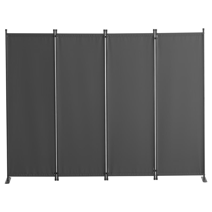 Room Divider,  4 Panel Room Dividers and Folding Privacy Screens, Fabric Partition Room Dividers for Office, Bedroom, Dining Room, Study, Freestanding, Light Gray