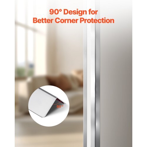 Stainless Steel Wall Corner Protector, 2 x 2 x 48 inch, 10 Pack Metal Corner Guards, 304 Stainless Steel Edge Trim 90-Degree Angle for Home,Office,Commercial Wall Protection, with 3m Tape