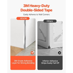 Stainless Steel Wall Corner Protector, 2 x 2 x 48 inch, 10 Pack Metal Corner Guards, 304 Stainless Steel Edge Trim 90-Degree Angle for Home,Office,Commercial Wall Protection, with 3m Tape