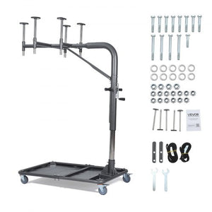 Hard Top Remover Lift, 220 lbs, Jeep Hardtop Removal and Storage System, Quick & Easy One-Person Operation, Adjustable Height, for Jeep Wrangler YJ, TJ, JK, JL, 4XE, Ford Bronco 4 Door & 6 Gen+
