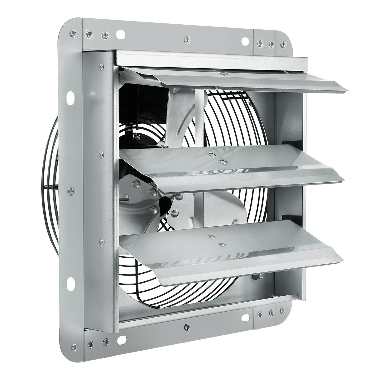 10'' Shutter Exhaust Fan, High-speed 820 CFM, Aluminum Wall Mount Attic Fan with AC-motor, Ventilation and Cooling for