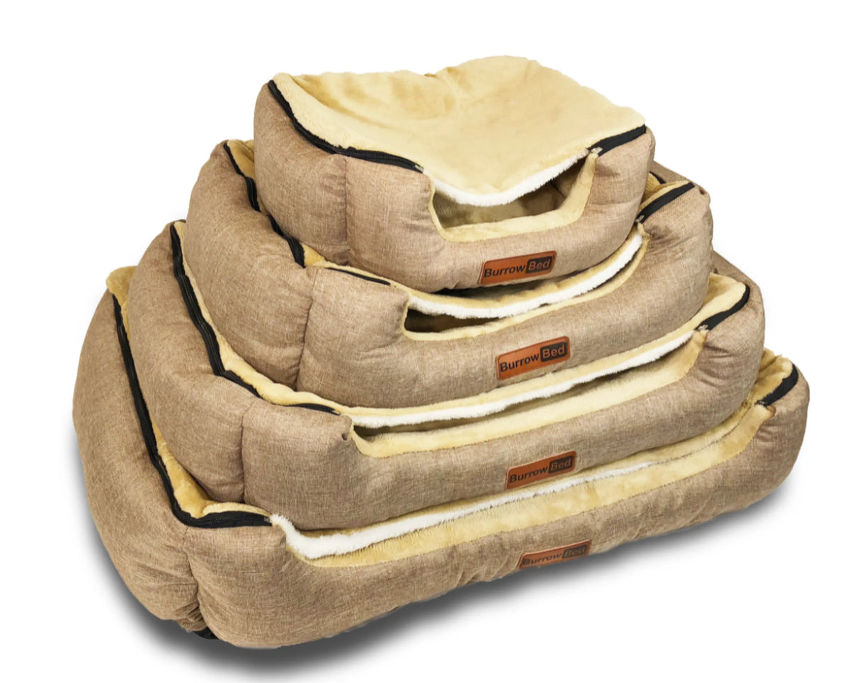 Burrow Dog Bed with Detachable Blanket – Multiple Sizes