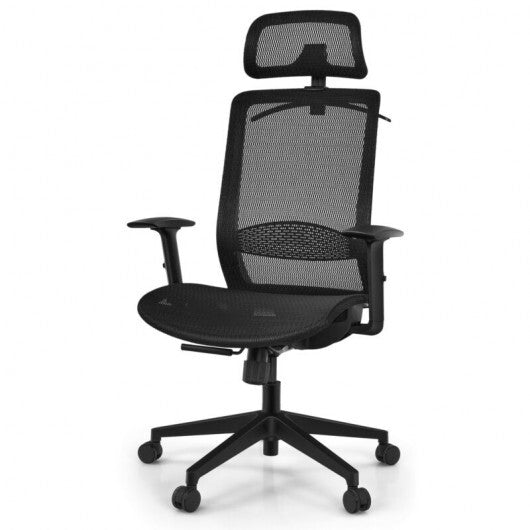 Height Adjustable Ergonomic High Back Mesh Office Chair with Hange-Gray