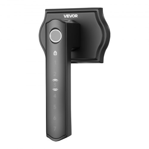 Fingerprint Door Lock Set, Electronic Biometric Knob Keyless Entry Door Lock with Handle, Auto Locking, One-Time Code, Anti-Peeking Password, Easy Installation, for Home, Apartment, Matte Black