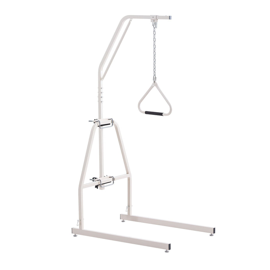 Trapeze Bar for Bed Mobility, Bed Trapeze with Clamps and Floor Stand, 250LBS Weight Capacity Bed Pull Up Assist for Elderly, Patients & Disabled, Suitable for Home Care, Hospital, Nursing Home
