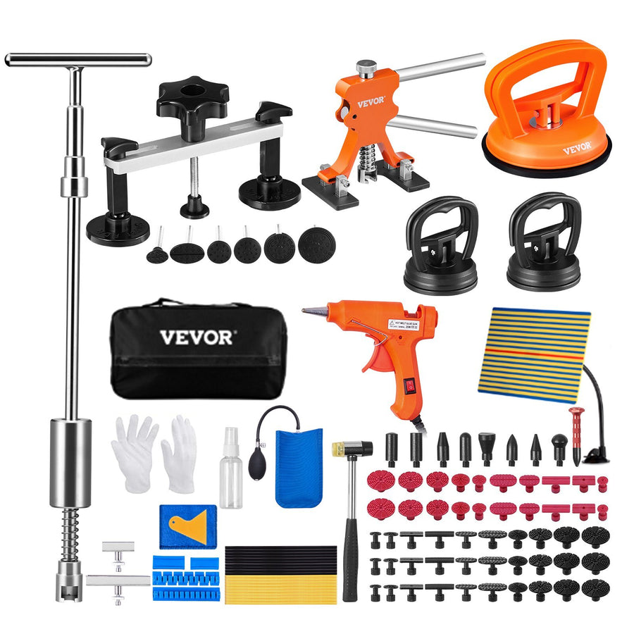 107 PCS Dent Removal Kit, Paintless Dent Repair Kit with Golden Lifter, Bridge Puller, Slide Hammer T-bar Dent Puller