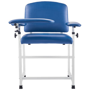 Phlebotomy Chair, Blood Draw Chair with Adjustable Armrests and Flip Arm, 400LBS Loading Blood Drawing Medical Chair with Soft Padded Seat, Easy-to-Clean PVC Leather for Hospitals, Labs, Clinics