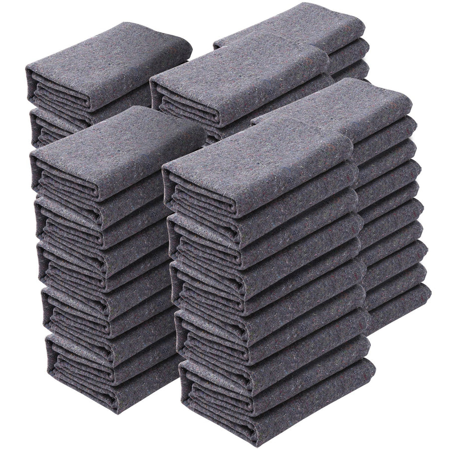 Moving Blankets, 72" x 54", 21 lbs/dz Weight, 24 Packs, Professional Recycled Cotton Packing Blanket, Large Heavy Duty Shipping Mover Pads Perfect for Protecting Furniture, Floors, Appliances