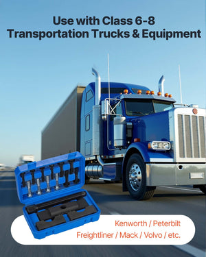 Yoke Puller, Made for Class 6-8 Transportation Trucks and Equipment, Heavy Duty Yoke Removal Tool Kit, Automotive Yoke Puller Kit Compatible with Kenworth, Peterbilt, Freightliner, Mack, Volvo