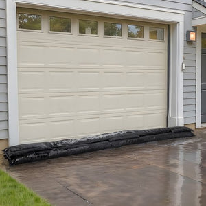 Flood Barrier, 8 Pack, 10 x 0.7 ft Flood Bags Activated by Water, Water Absorbent Barrier, Sandless Sandbags Blockage, Flooding Prevention Bags for Home, Doorway, Basement, Garage