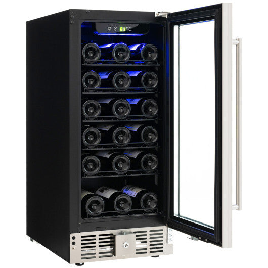 15 Inch 30-Bottle Wine Cooler with Temperature Memory